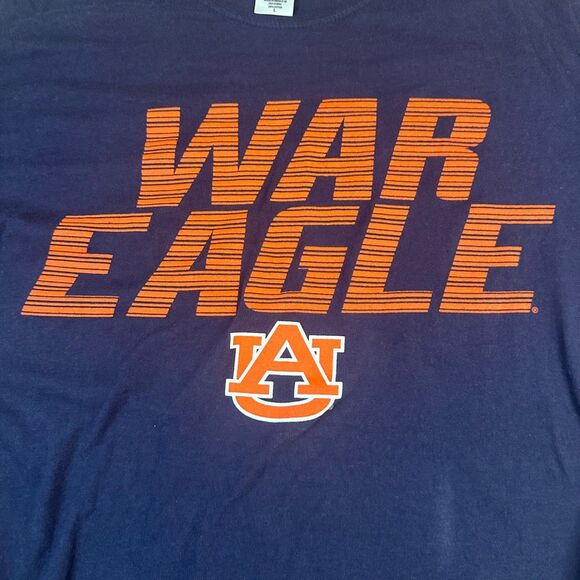 Auburn University War Eagle Long Sleeve Shirt Men’s Large Navy New Agenda - Picture 2 of 6